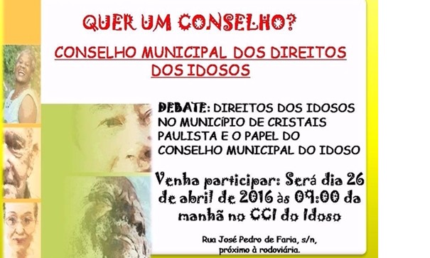 Cidade discute nesta terça a reativação do Conselho Municipal do Idoso
