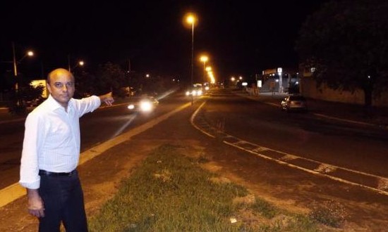 Claudinei da Rocha afirma que iluminação de avenida vai beneficiar a milhares