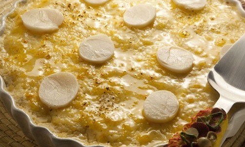 Palmito gratinado é uma opção diferente e fácil de fazer para o cardápio