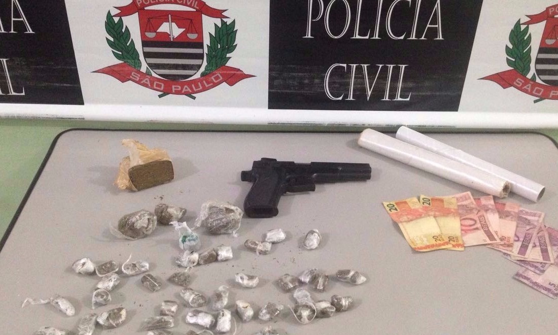 “Gino” é preso por praticar crimes com arma de fogo e por tráfico de drogas