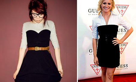 Vestidos pretos com sobreposição de camisas brancas é cool e tendência