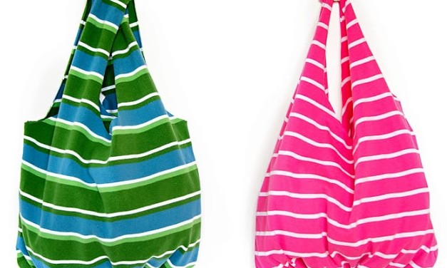 Aprenda como fazer bolsas com camisetas antigas, sem a necessidade de costura