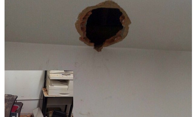 Criminosos defecam durante furto à loja de materiais para construção