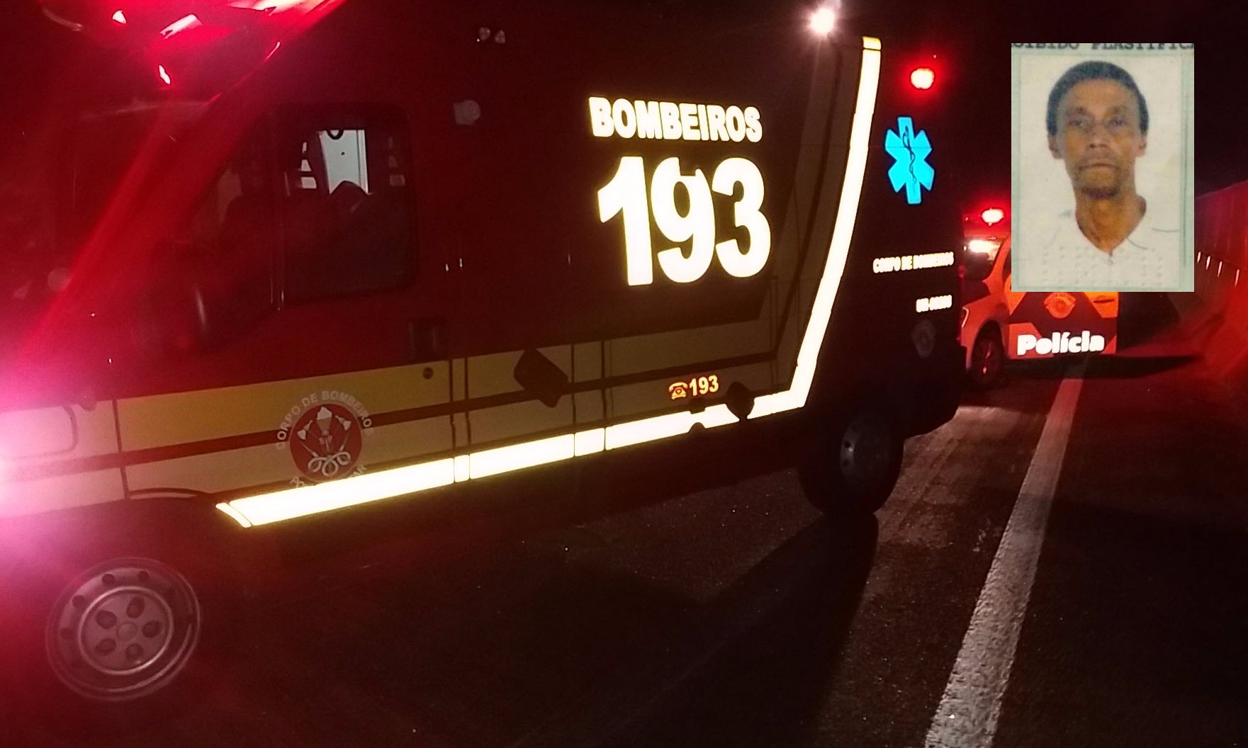 Carro atropela e mata homem na rodovia Cândido Portinari. Motorista fugiu