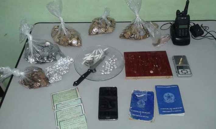 Trio é preso com inúmeros produtos de furto e droga na Vila Gosuen em Franca