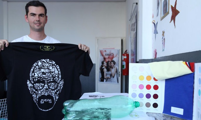 Empresa de Franca investe na confecção de camisetas com malha de garrafa PET