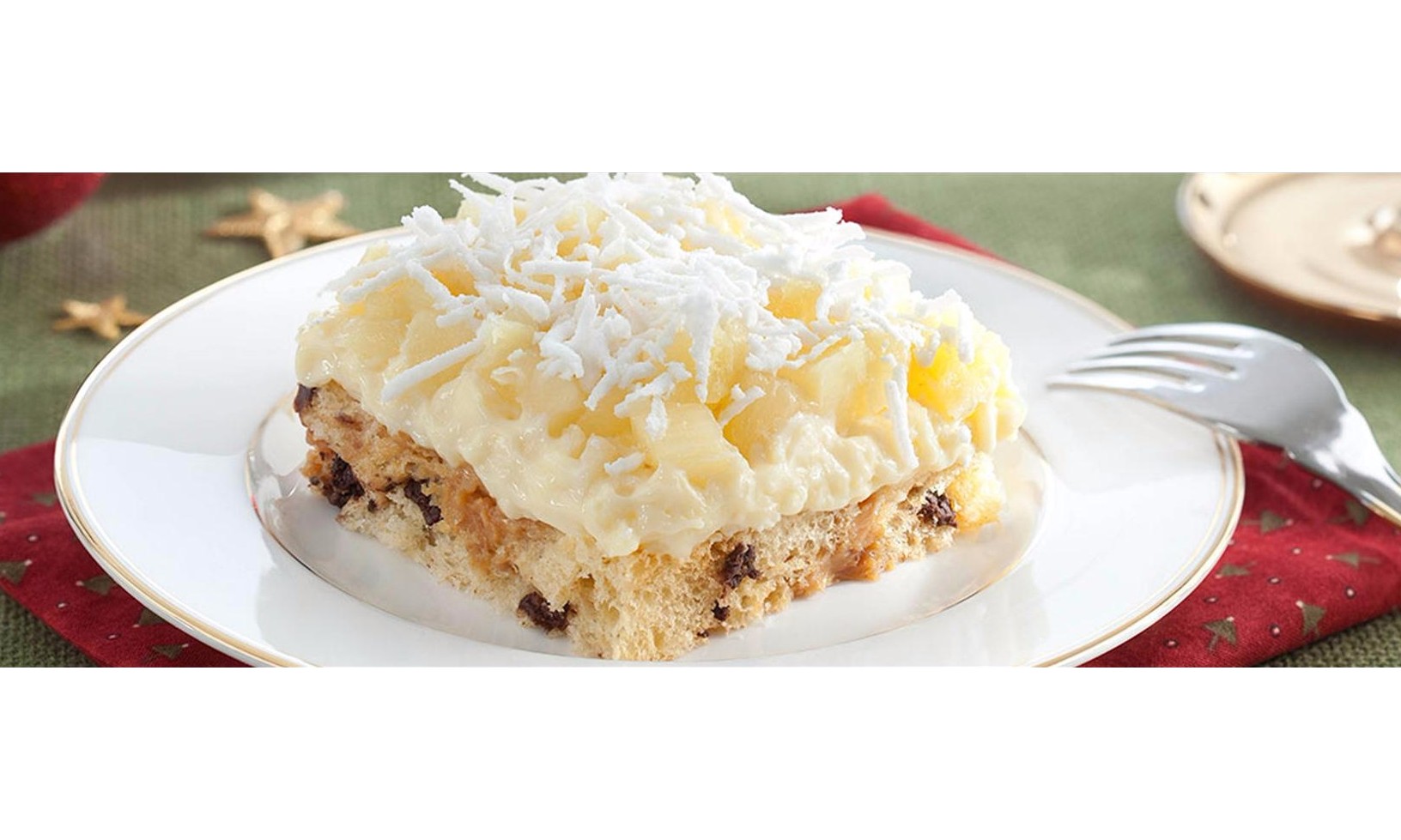 Está sem ideia para a sobremesa? Aposte no pavê de abacaxi e coco