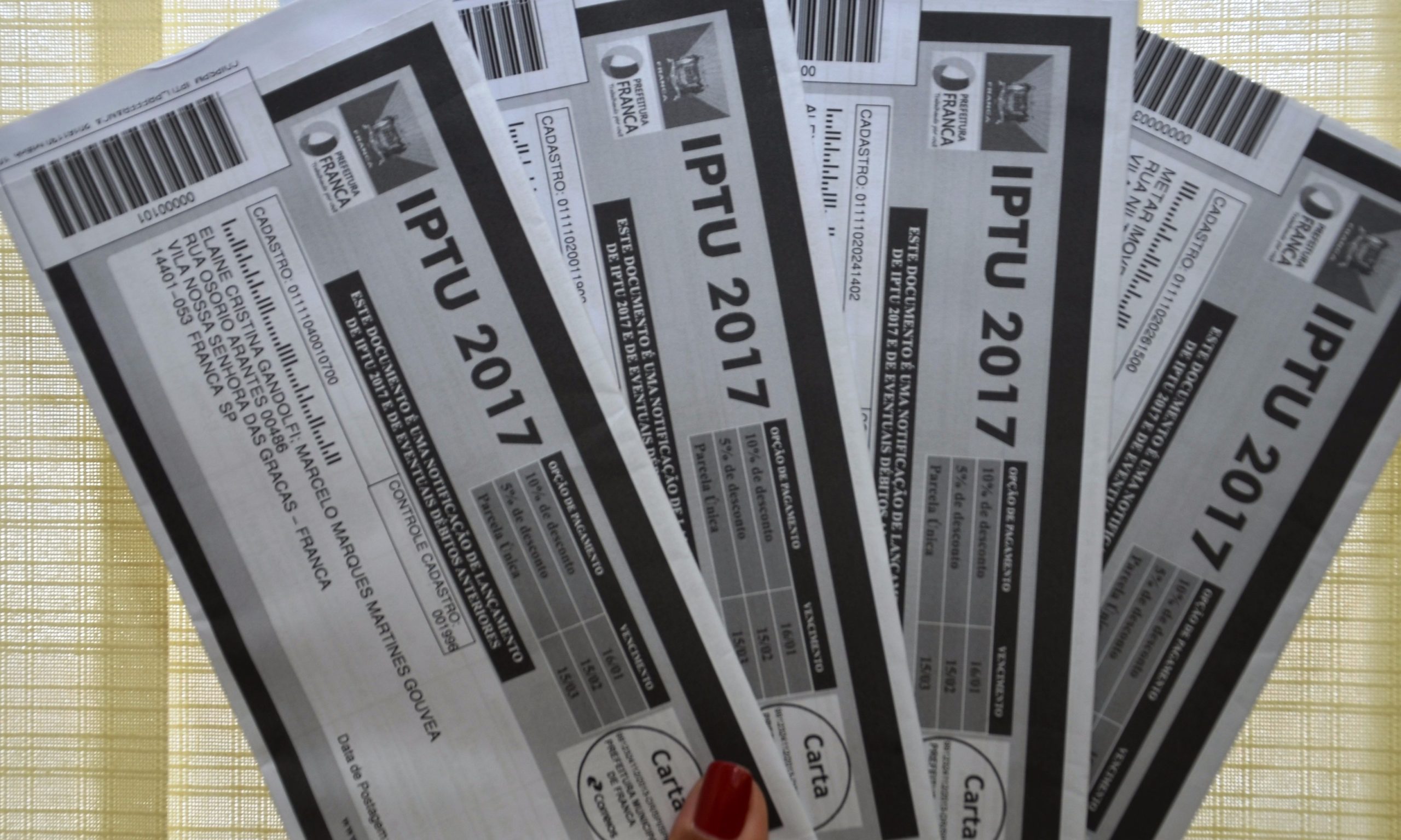 Prefeitura de Franca substitui os carnês por notificações do IPTU 2017