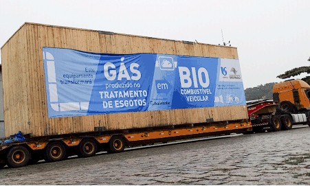 Equipamento que transforma gás do esgoto em combustível já a caminho