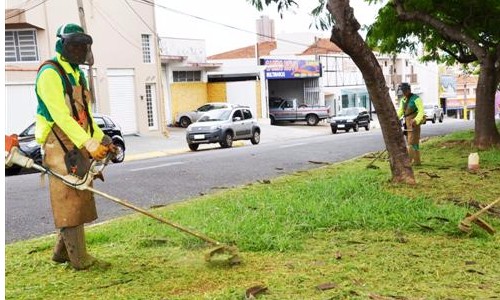 Força tarefa da Secretaria de Serviços intensifica manutenção de áreas verdes