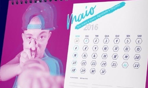 Calendário traz transexuais e travestis pedindo por igualdade nas empresas