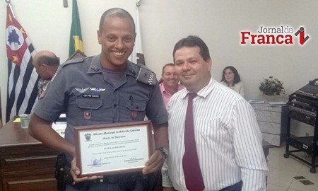 PM promovido a Cabo homenageado pela Câmara de Ribeirão Corrente