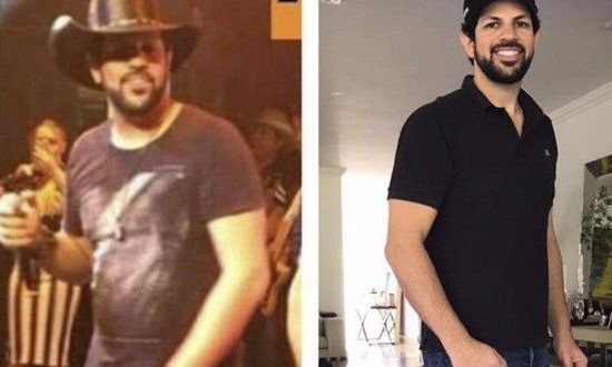 Antes e depois! Cantor sertanejo Sorocaba emagrece 11 quilos em 35 dias