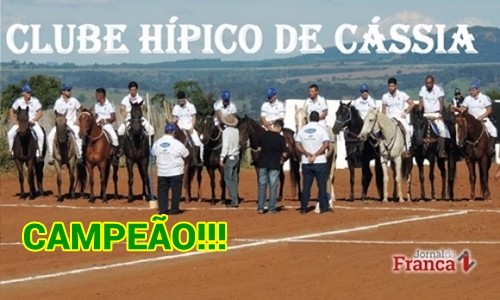 CH Cássia vence CH Areia fora de casa por  66 pontos e é campeão das Hípicas 2017