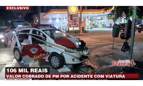Polícia Militar de SP cobra R$ 106 mil de soldado que bateu viatura