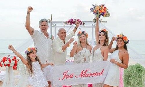 Atriz Flávia Alessandra e Otaviano Costa se casam novamente na Tailândia