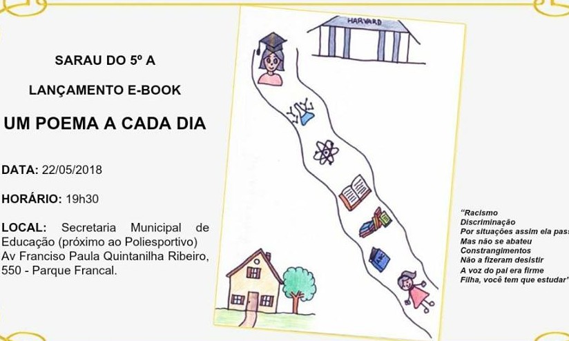 Escola Adalgisa lança e-book com poemas de alunos nesta terça, 22/05