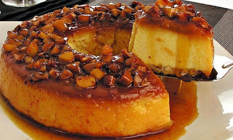 Delícia: Castanhas com chocolate, combinação perfeita em forma de pudim