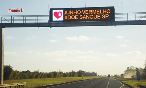 Campanha Junho Vermelho promove doação de sangue em painéis nas estradas