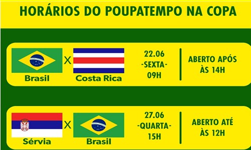 Poupatempo Franca terá expediente parcial nos dias de jogos do Brasil
