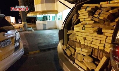 Toyota SW4 roubada em Franca carregava 1.400 kg de maconha empacotada