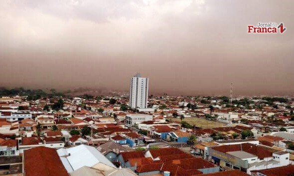 Chuva na região de Franca chegou a 22.6 mm e ventos atingiram 73 km/h