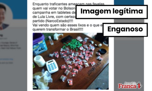 Foto de Lula em embalagem de maconha apreendida em Batatais não é ligada ao PT