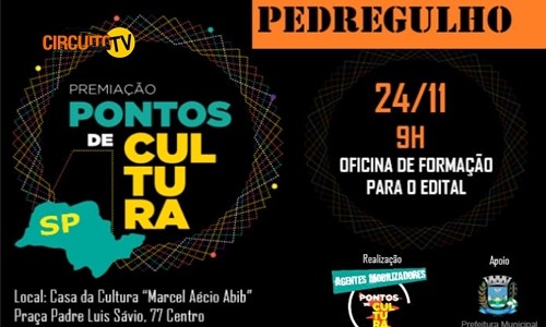 Pedregulho terá oficina para habilitar Pontos de Cultura. Veja como participar