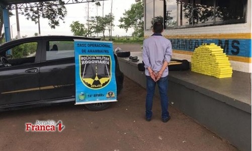 Paraisense é preso com 100 kgs de maconha levada até no banco de carro