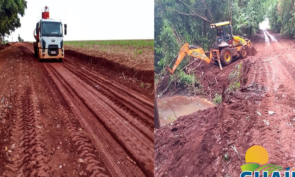 Prefeitura de Guaíra segue com obras de manutenção de suas estradas rurais