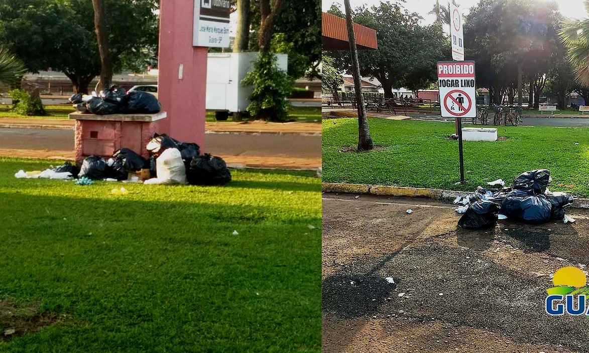 Mau exemplo: população deposita lixo na Estação Rodoviária de Guaíra