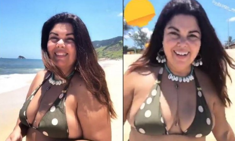 Após perder 20 kg, Fabiana Karla aproveita sol no Rio e esbanja autoestima
