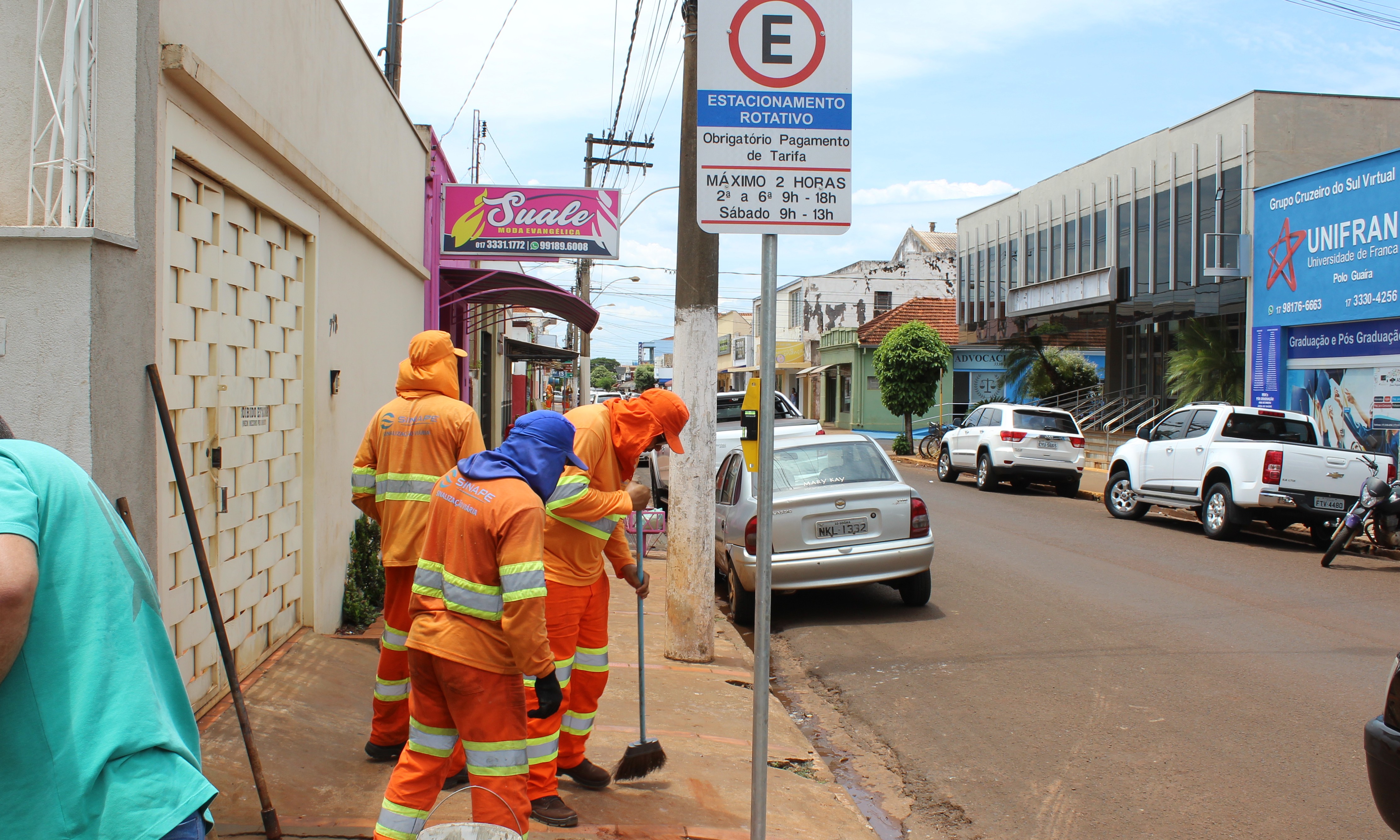 Prefeitura de Guaíra realiza processo de implantação de Área Azul no Centro