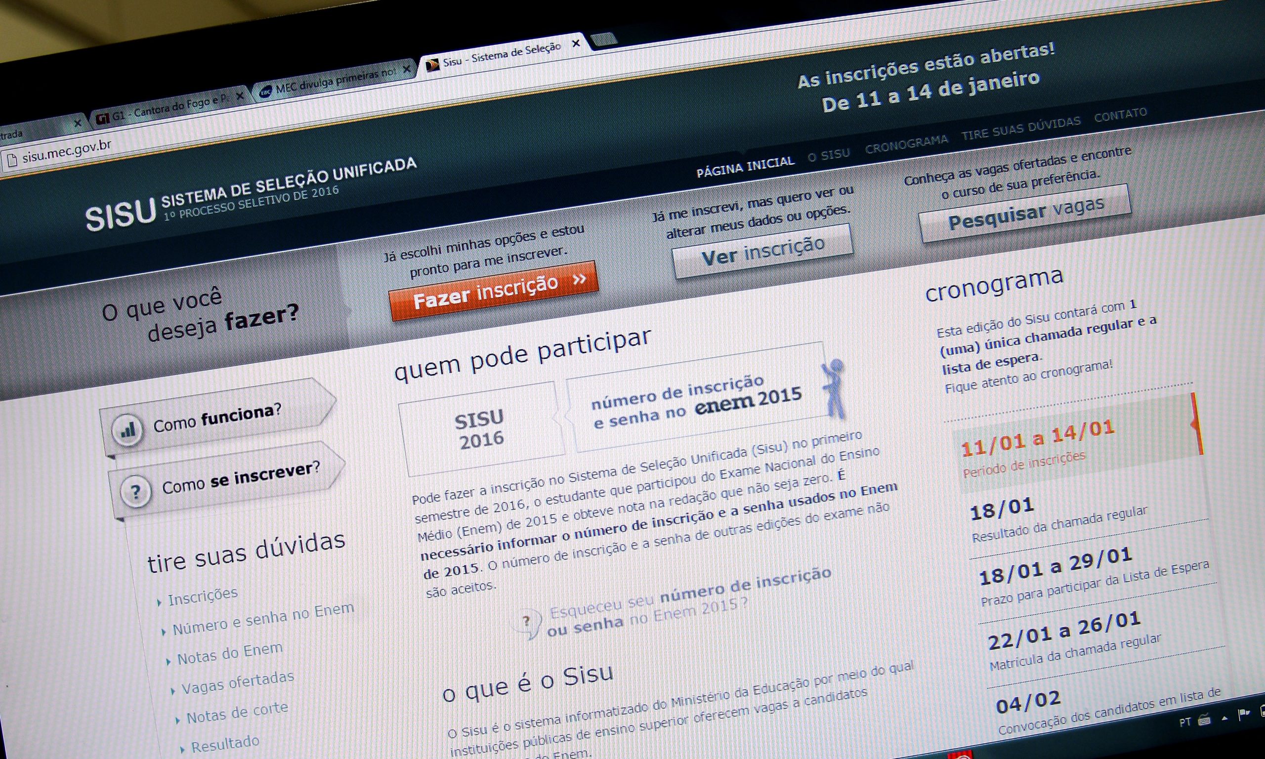 MEC lança programa simulador para calcular nota para o Sisu