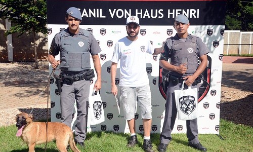Canil da Polícia Militar de Franca ganha reforço com doação de filhote de pastor