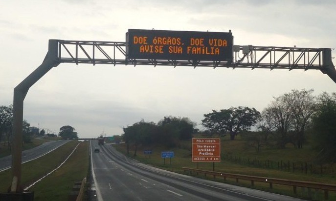 Campanha de incentivo à doação de órgãos começa nas principais rodovias