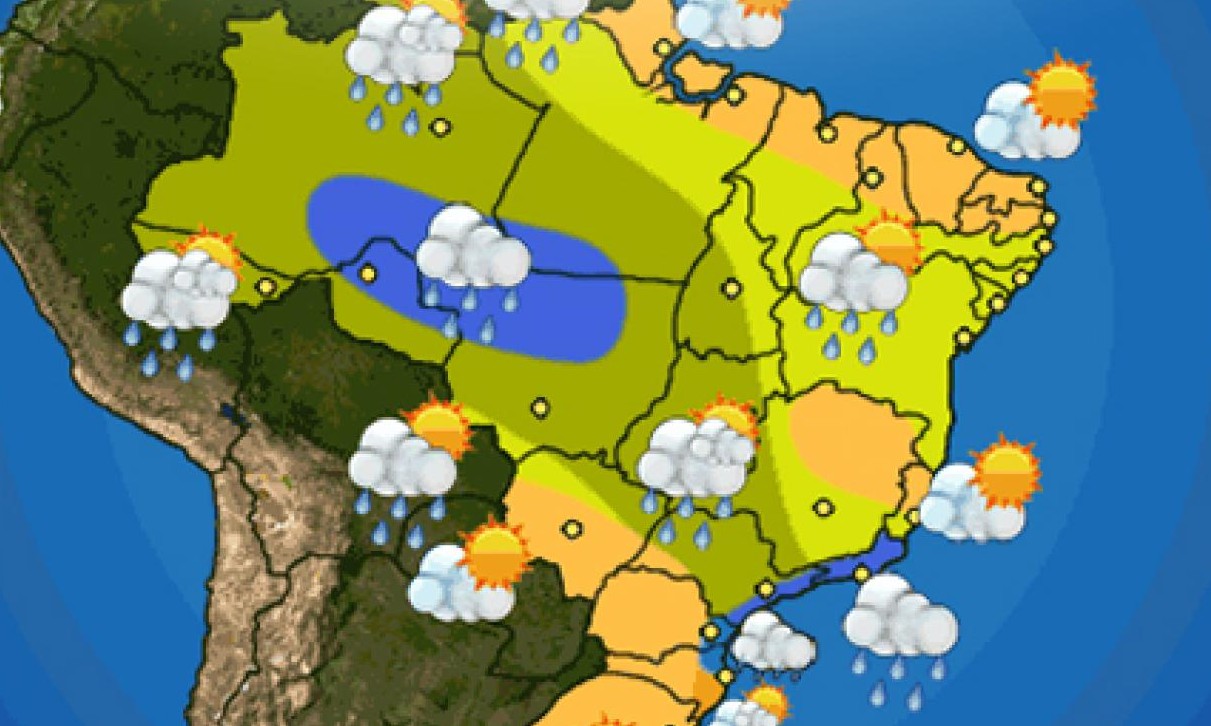 Mapas mostram primeiras chuvas na região central a partir de 20 de setembro