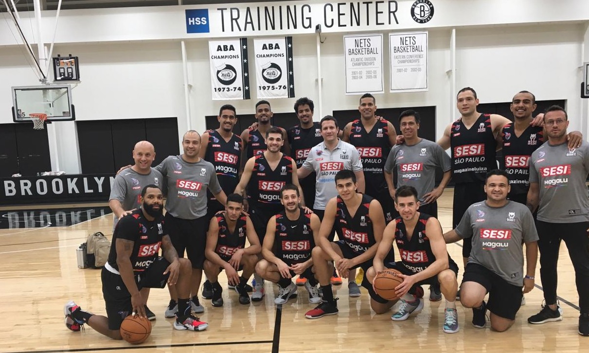 Sesi Franca Basquete joga com o Brooklyn Nets na pré-temporada da NBA
