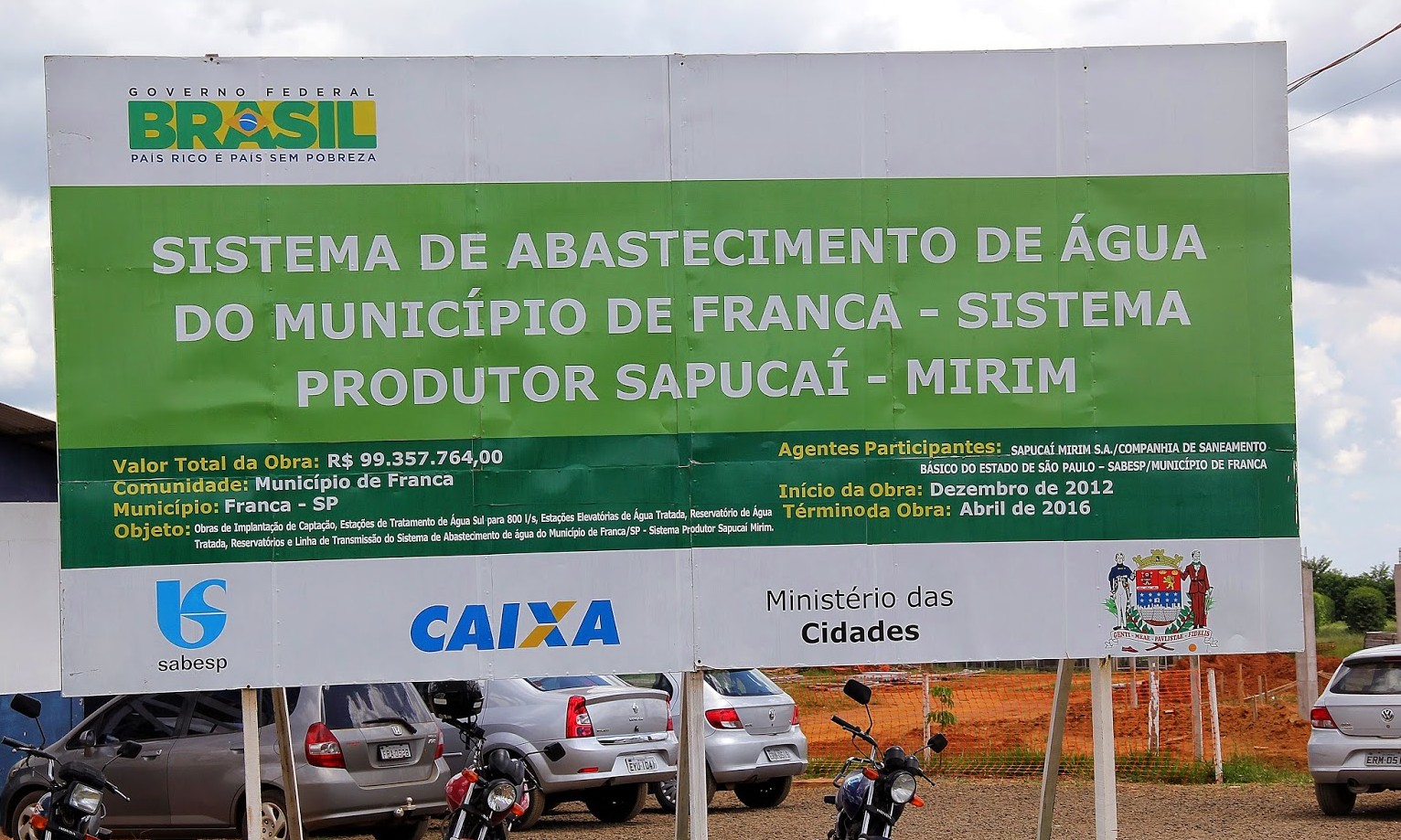 Sabesp não tem prazo para retomar as obras de captação do Sapucaí-Mirim