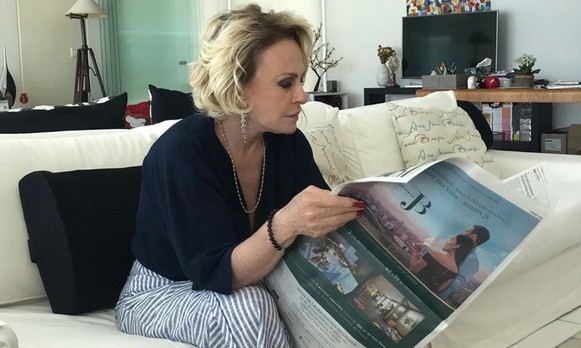 Bem à vontade, Ana Maria Braga compartilha no Instagram sua rotina