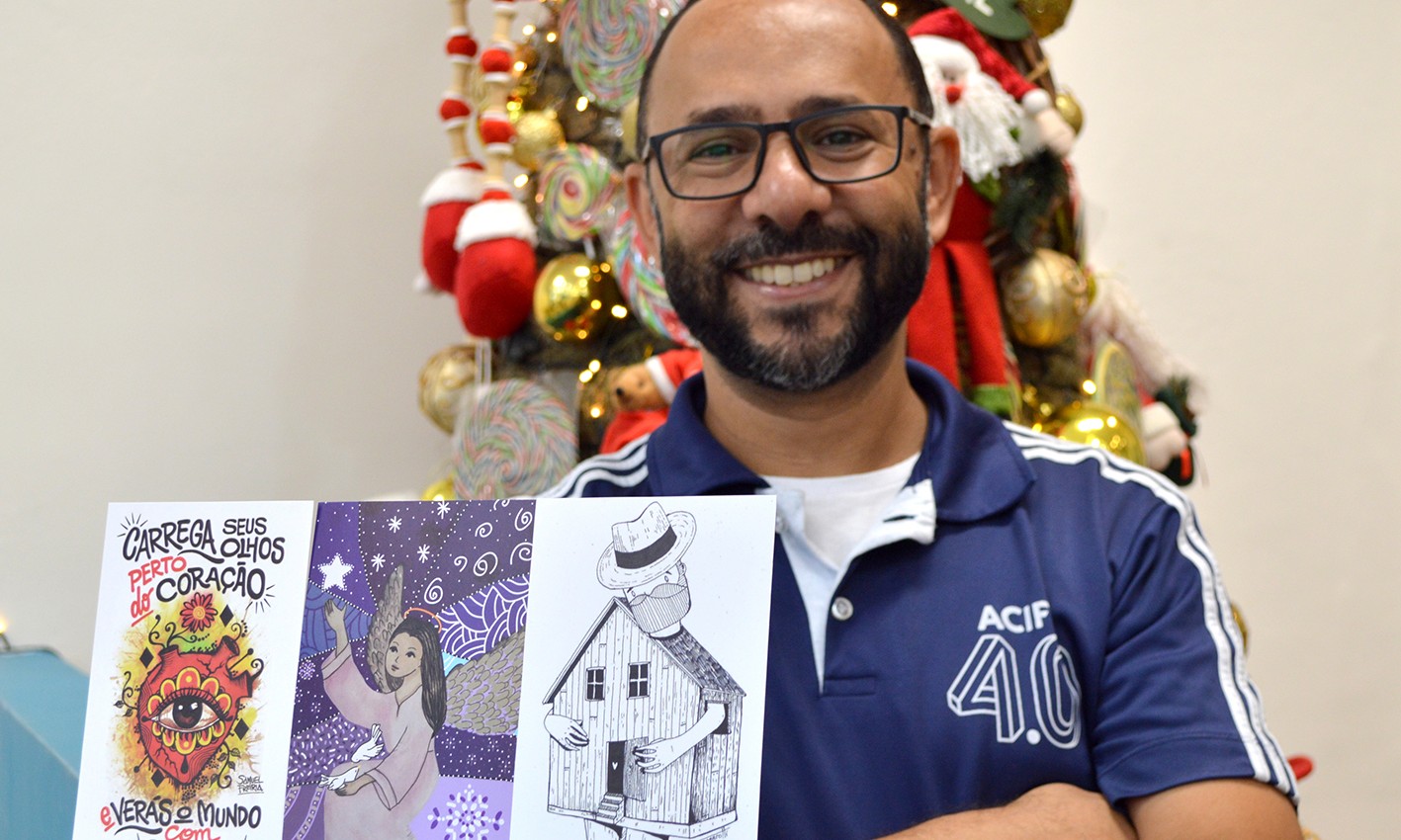 Empreender Social da ACIF, lança cartões de Natal com artistas plásticos de Franca