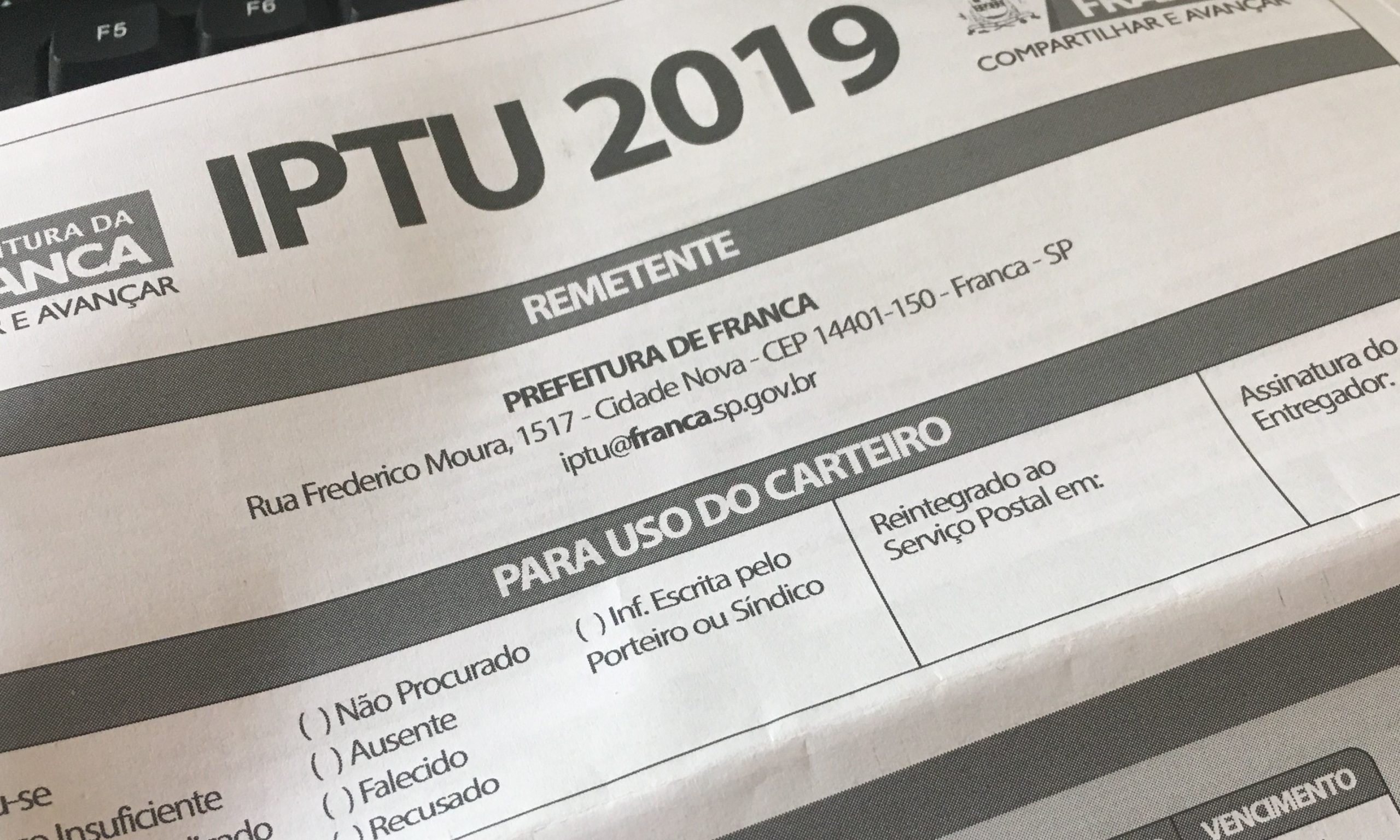 Termina na próxima terça, 24, prazo para concorrer ao prêmio do IPTU em Franca