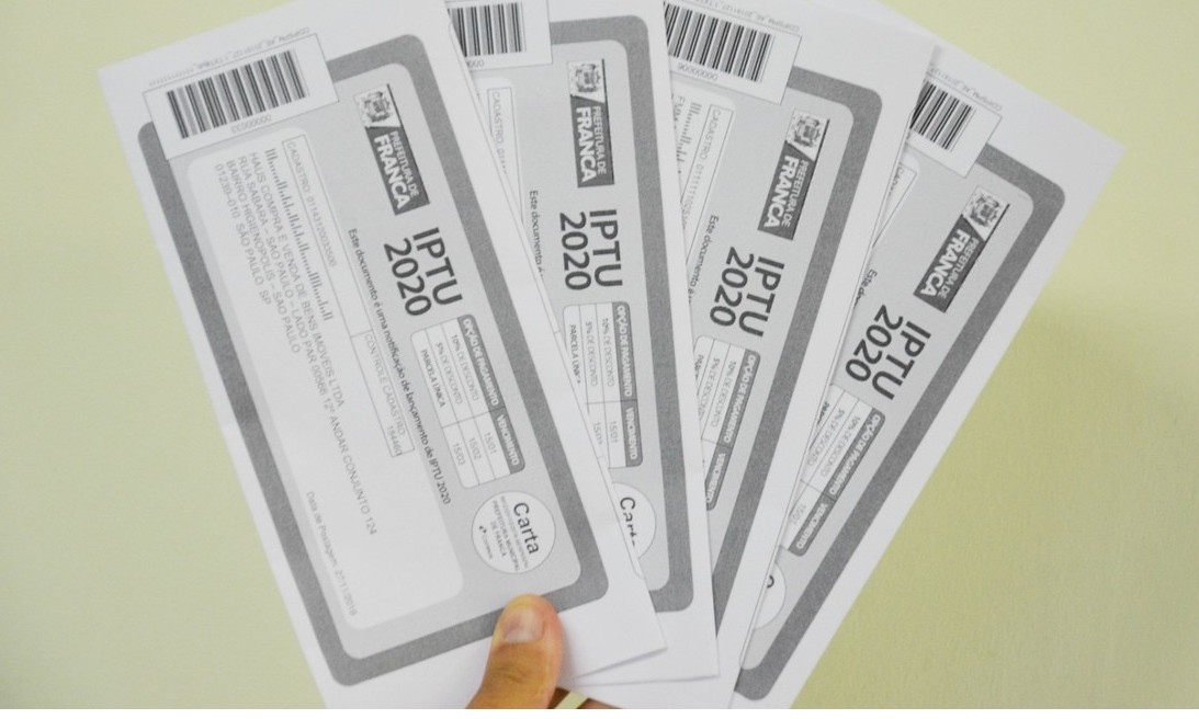 IPTU com desconto de 5% em Franca vence dia 17; 2ª via do carnê pode ser digital