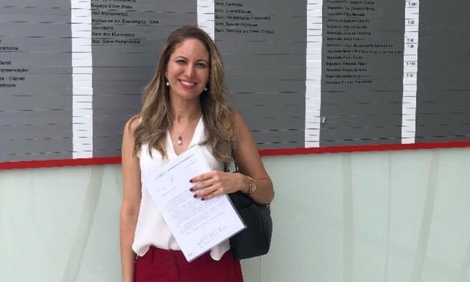 Cristiany de Castro esteve com o presidente da Alesp para entregar demandas
