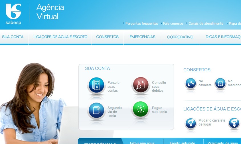 Para evitar aglomerações, Sabesp oferece atendimento através de seu canal digital