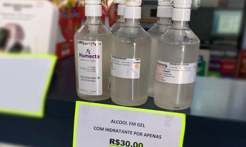 Álcool gel desaparece das prateleiras e frasco está 5 vezes mais caro. Onde tem