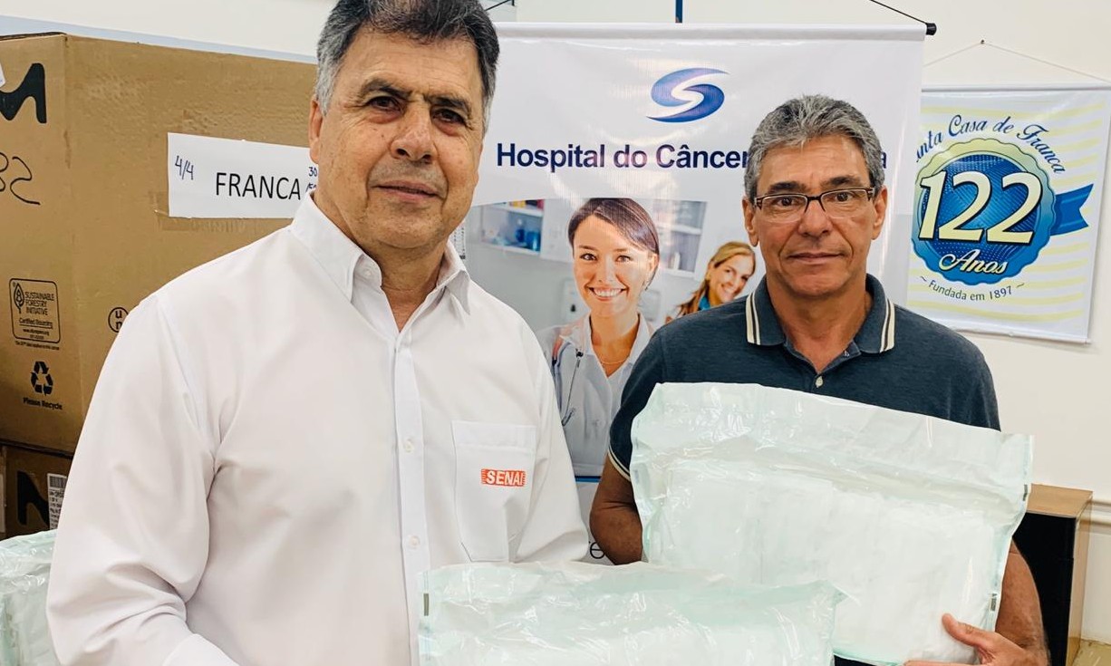 SENAI fez entrega de 5 mil máscaras de proteção para a Santa Casa de Franca