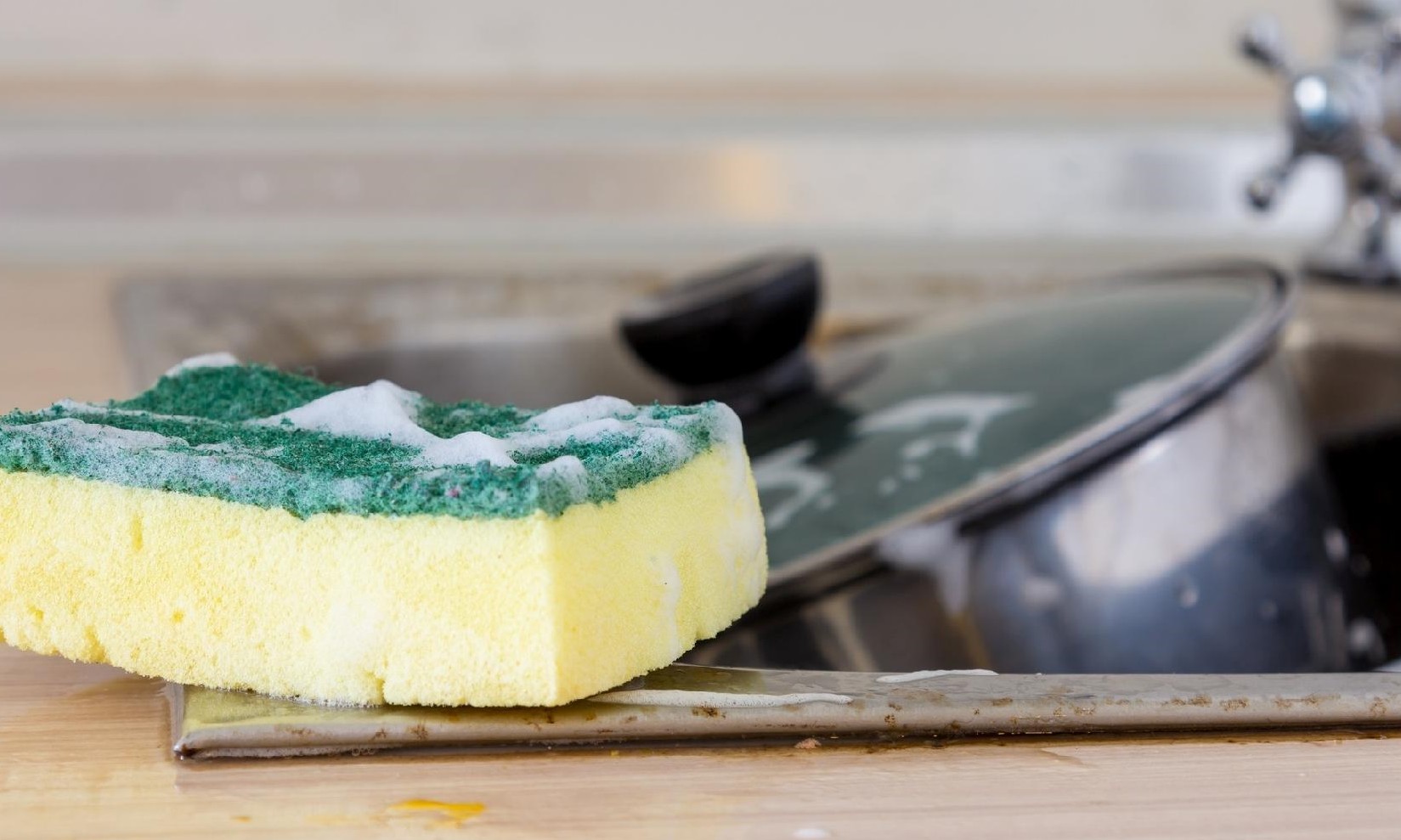 Você sabe com que frequência a esponja da cozinha deve ser trocada?