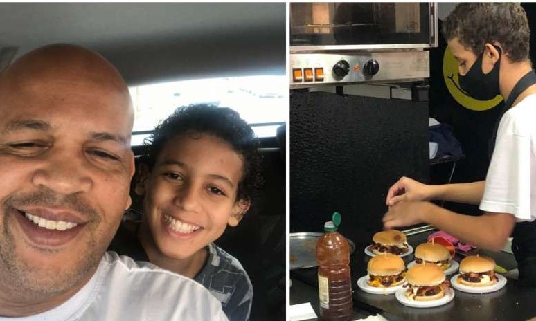 Menino de 13 anos ajuda a salvar lanchonete do pai e emociona: ‘Injeção de ânimo’