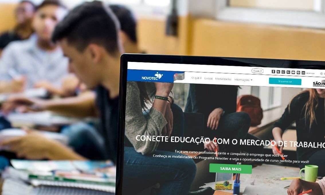 Governo de São Paulo abre mais 10 mil vagas do Programa Novotec Virtual